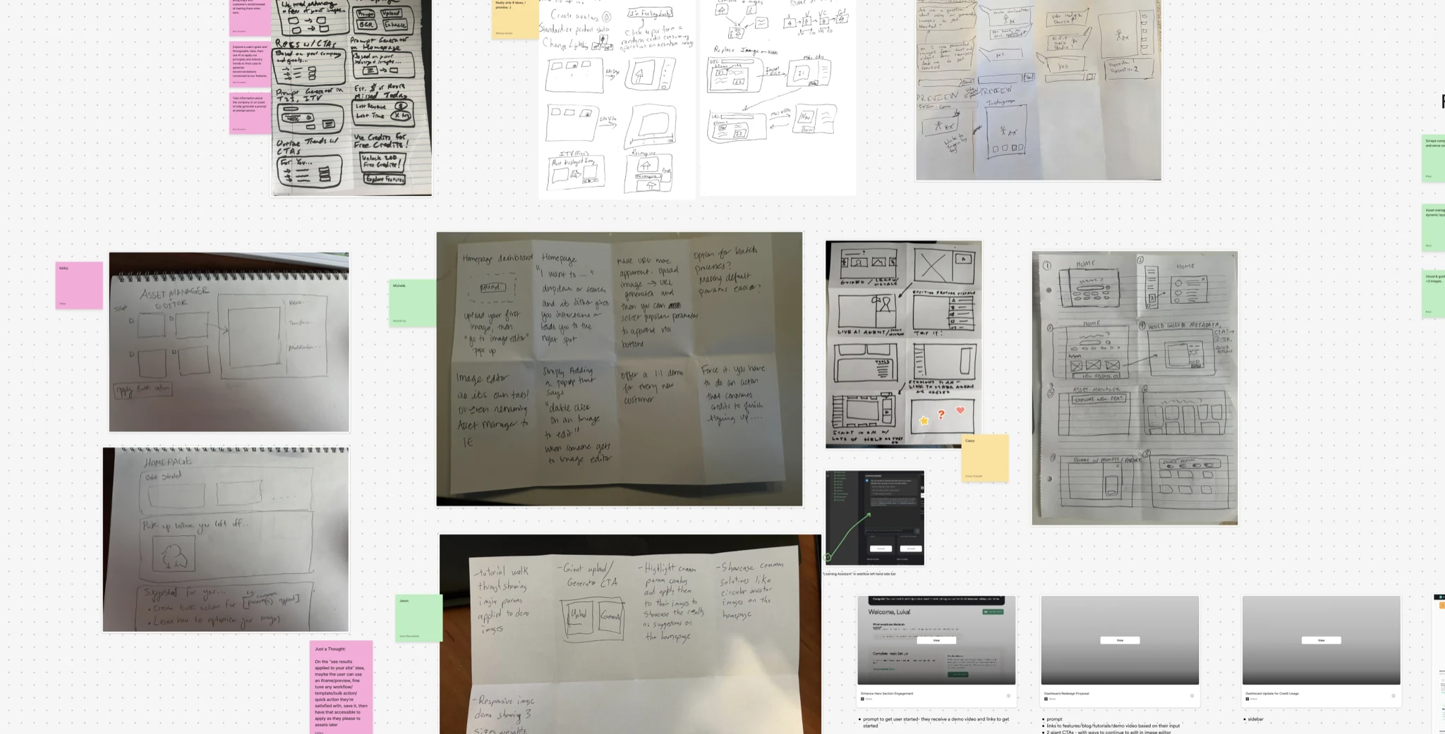 Sketches from the design studio, captured on paper before any tools were opened